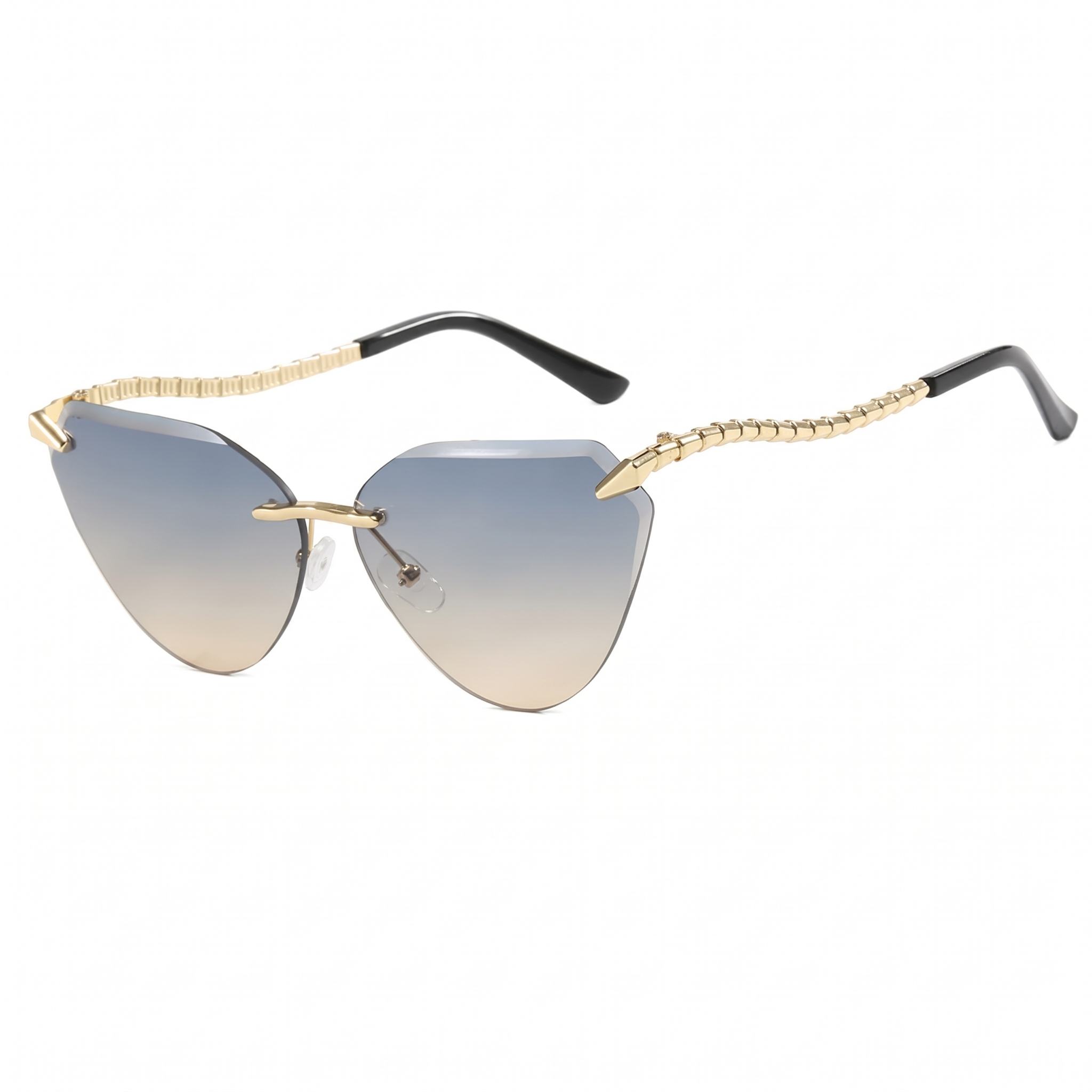 Lunettes de Soleil "Snake" Fondu Bleu